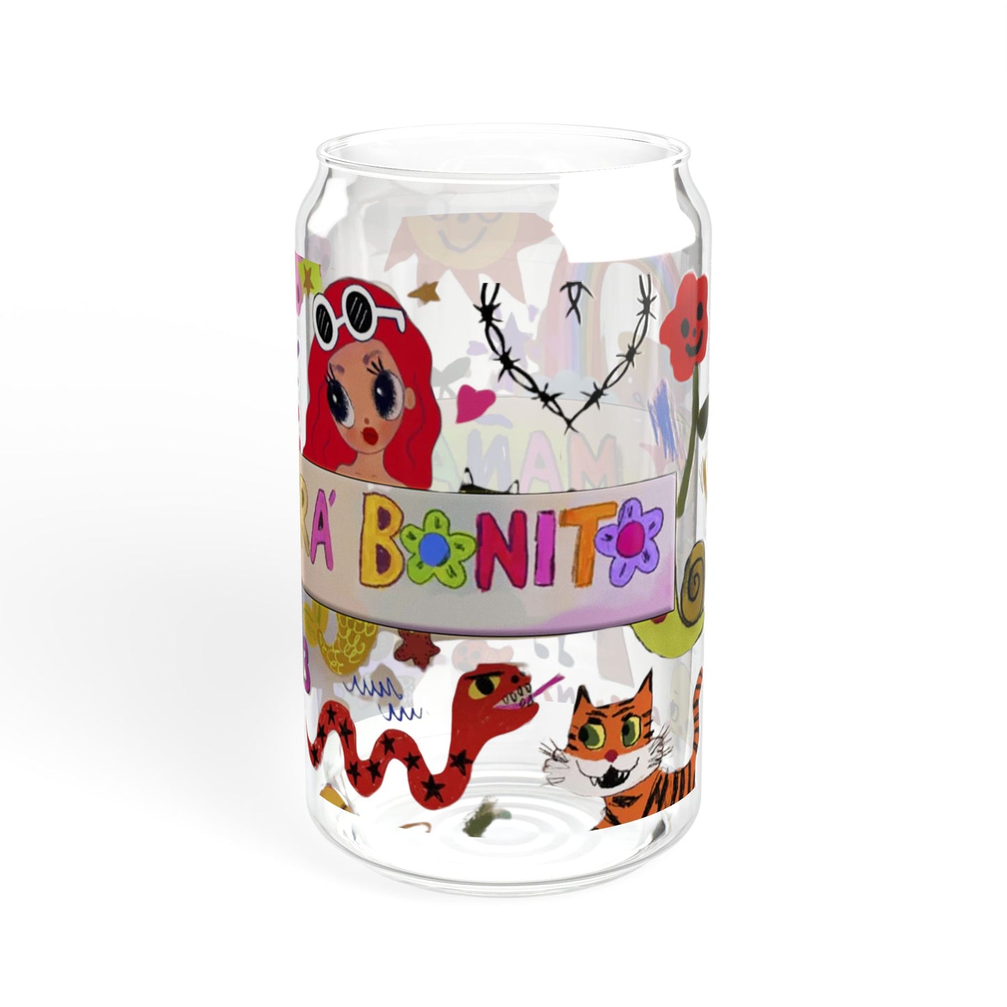 Whimsical Sipper Glass, Karol G (Manana Sera Bonito) Drinkware