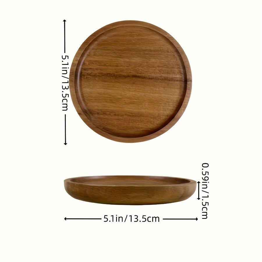 Elegant Acacia Wood Tray Perfect for Dining Decor