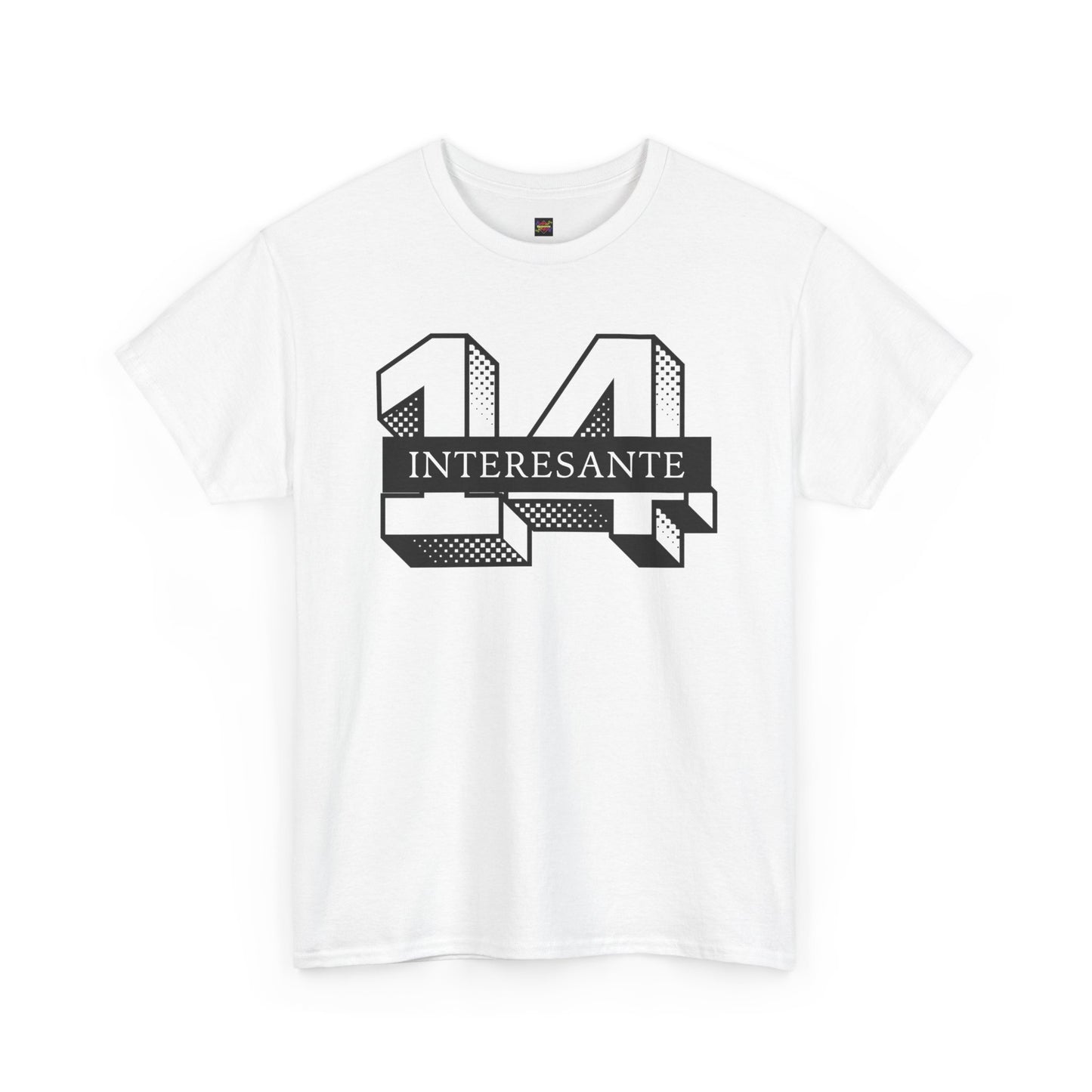 Unisex Heavy Cotton Tee: '14 Interesante' Graphic Tee, Casual Wear, Gift for Teens, Birthday T-Shirt, Artisanal Style