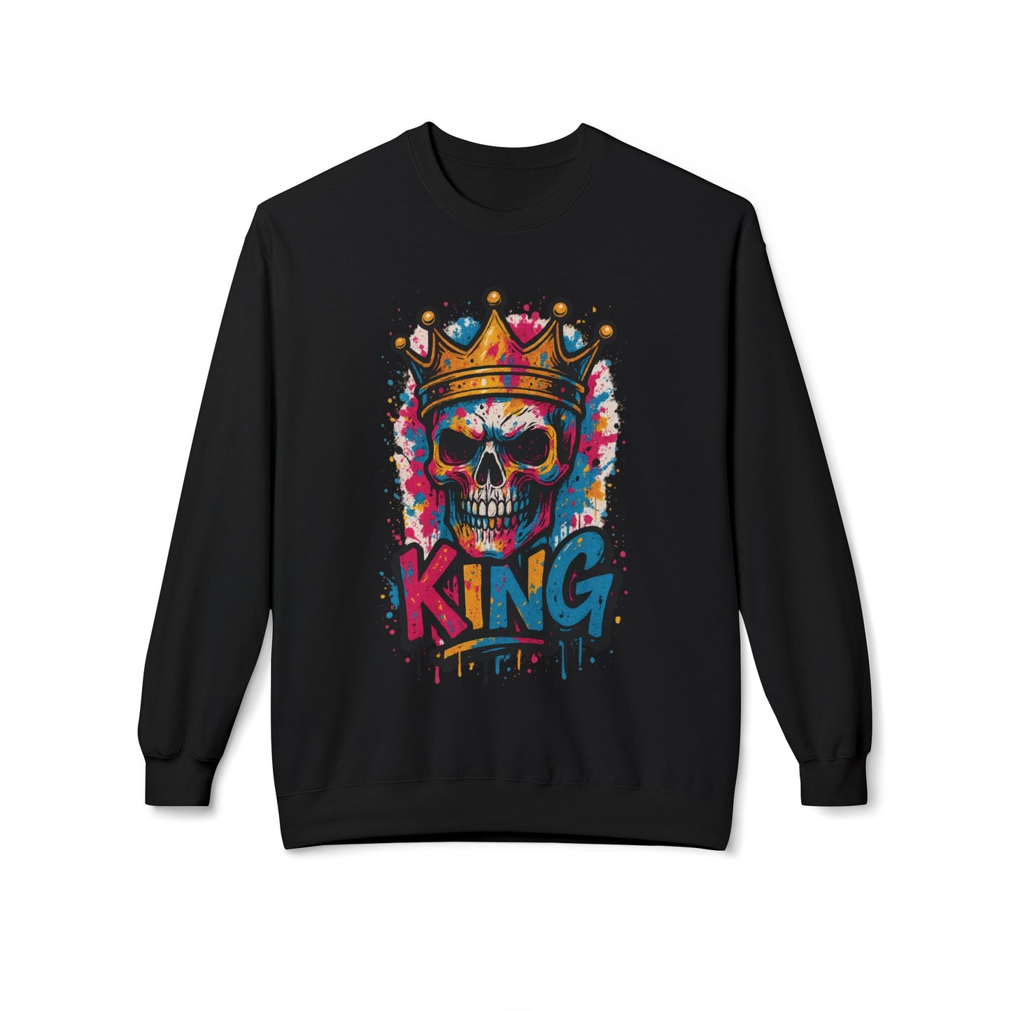 Skull King Fleece Crewneck Sweatshirt