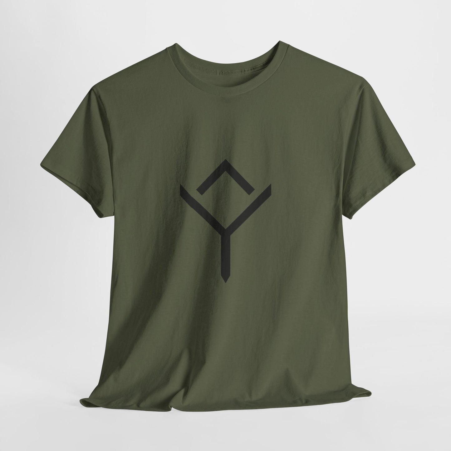 Minimalist Rune Symbol Tee — Positivity & Strength