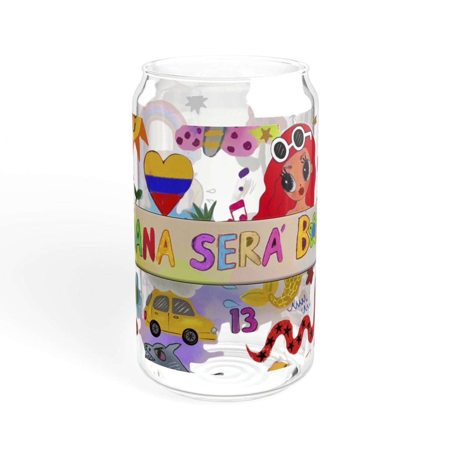 Whimsical Sipper Glass, Karol G (Manana Sera Bonito) Drinkware