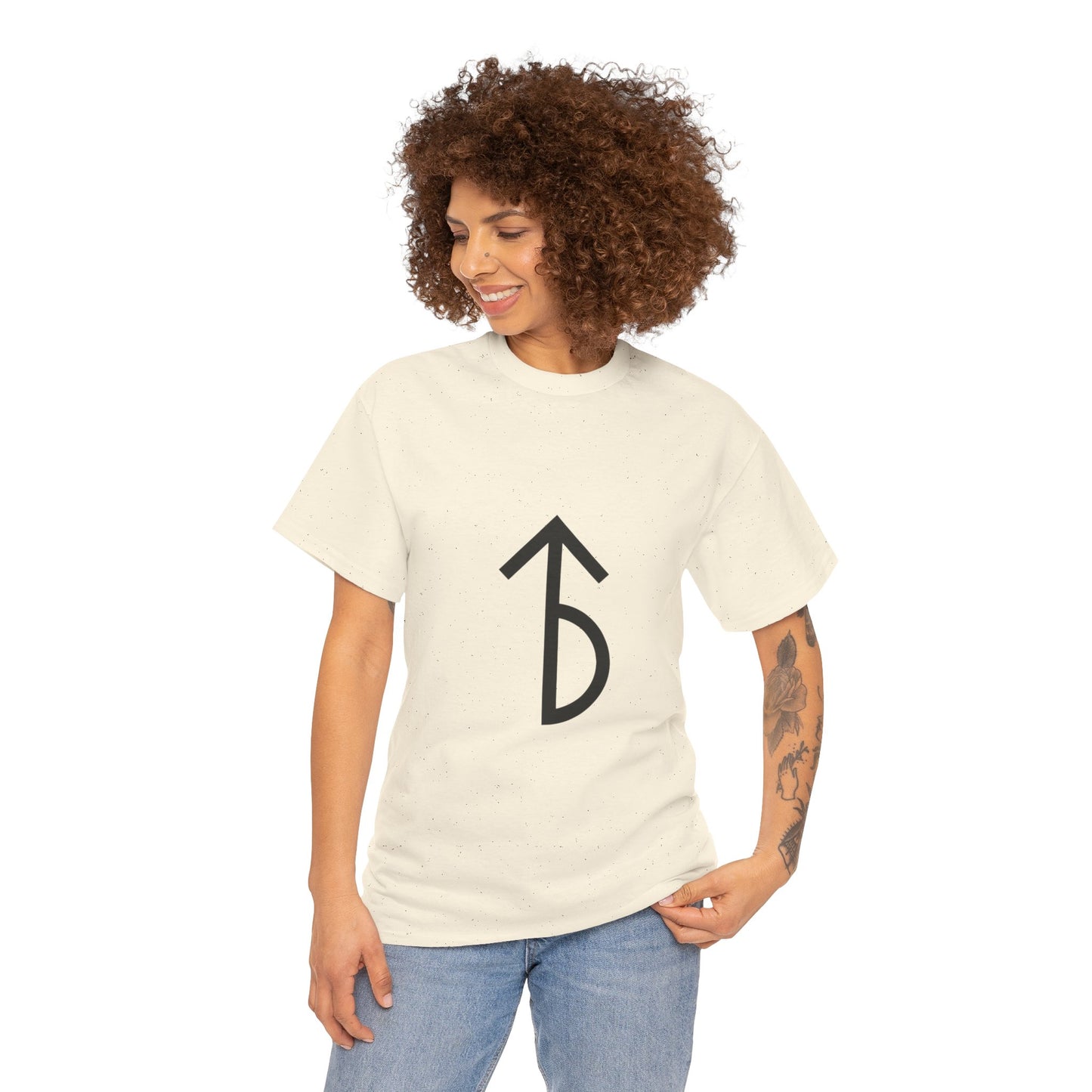 Minimalist Rune Symbol Tee — Believe & Courage