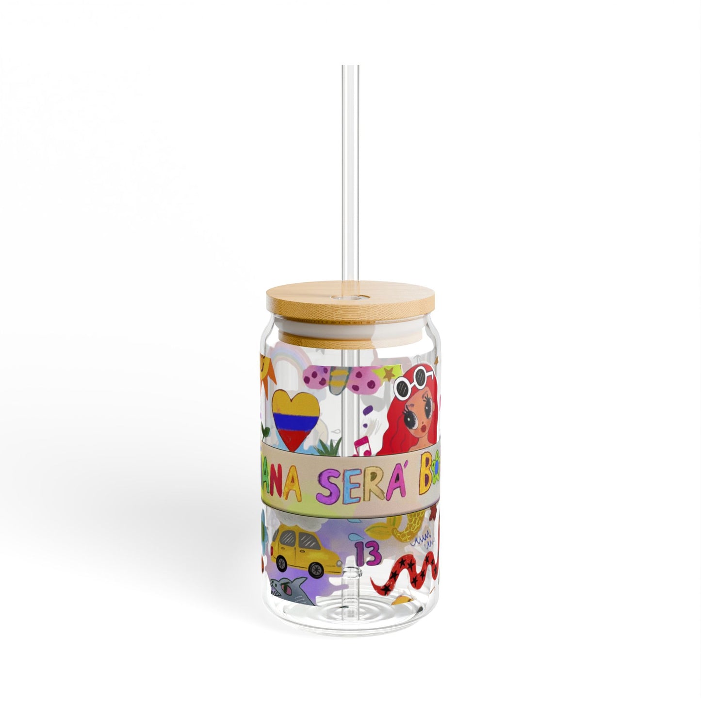 Whimsical Sipper Glass, Karol G (Manana Sera Bonito) Drinkware