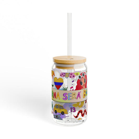 Whimsical Sipper Glass, Karol G (Manana Sera Bonito) Drinkware