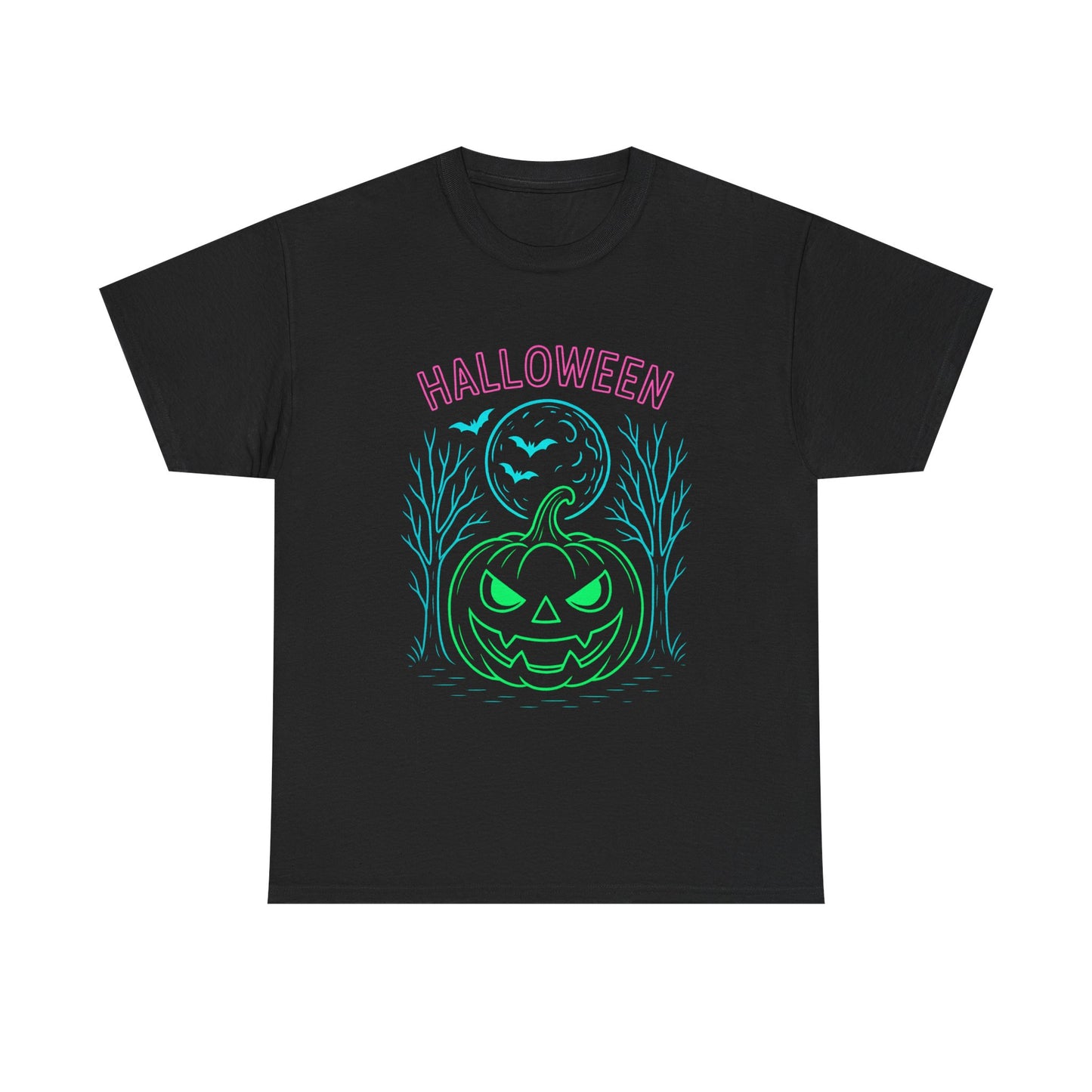 Halloween Pumpkin Tee, Unisex Cotton T-Shirt for Fall Parties, Spooky Season Apparel, Ghosts and Ghouls Shirt, October Celebration Top