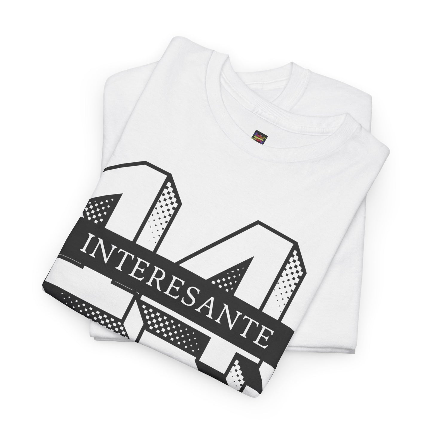 Unisex Heavy Cotton Tee: '14 Interesante' Graphic Tee, Casual Wear, Gift for Teens, Birthday T-Shirt, Artisanal Style