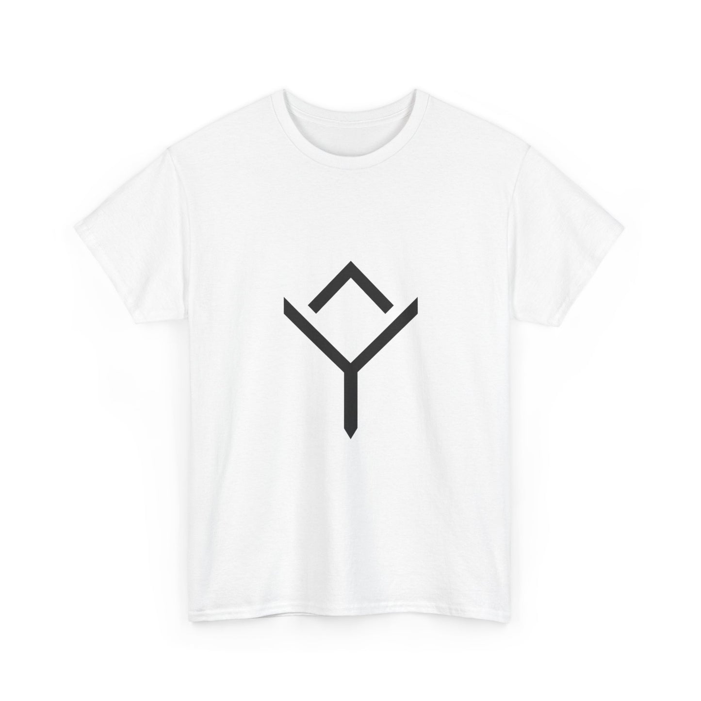 Minimalist Rune Symbol Tee — Positivity & Strength