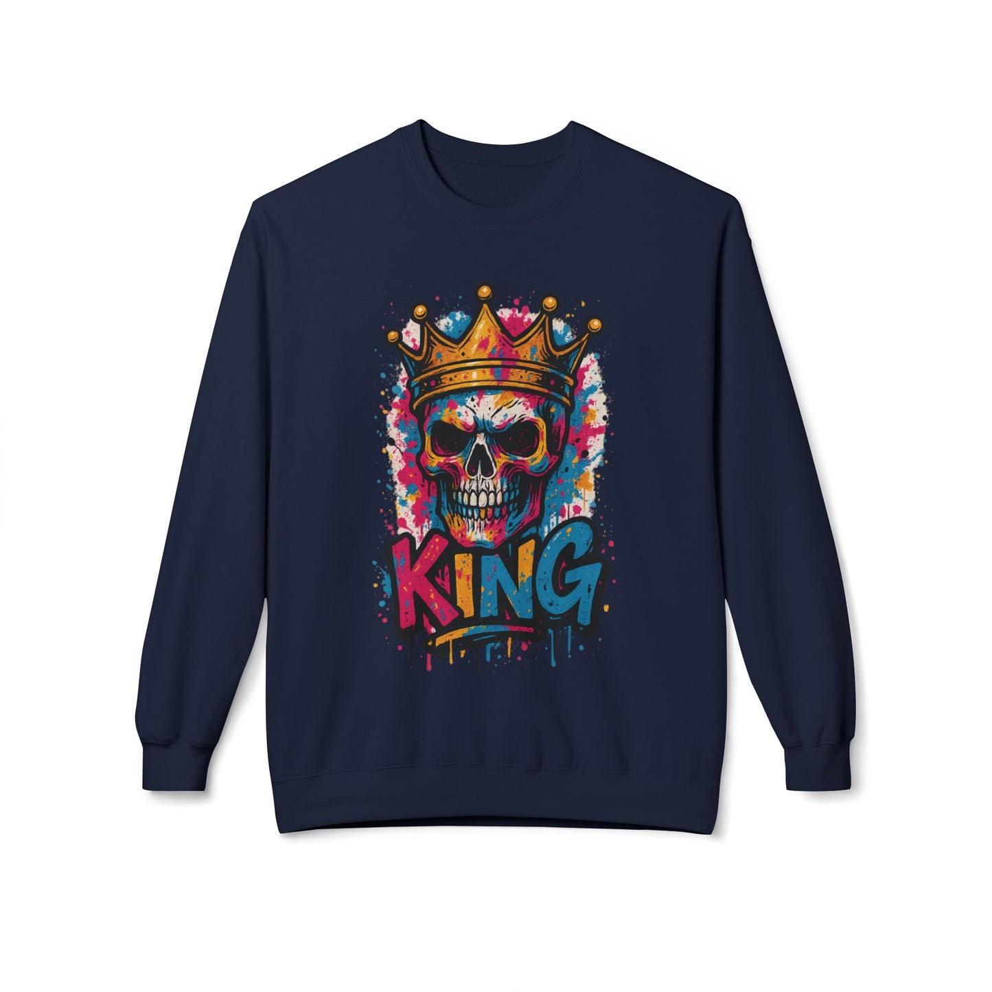Skull King Fleece Crewneck Sweatshirt