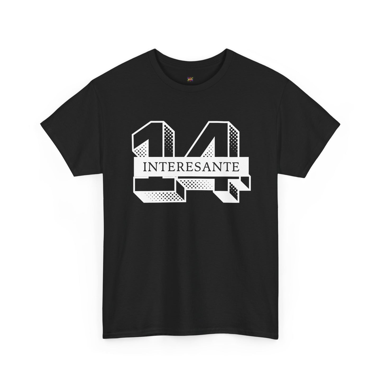 Unisex Heavy Cotton Tee: '14 Interesante' Graphic Tee, Casual Wear, Gift for Teens, Birthday T-Shirt, Artisanal Style