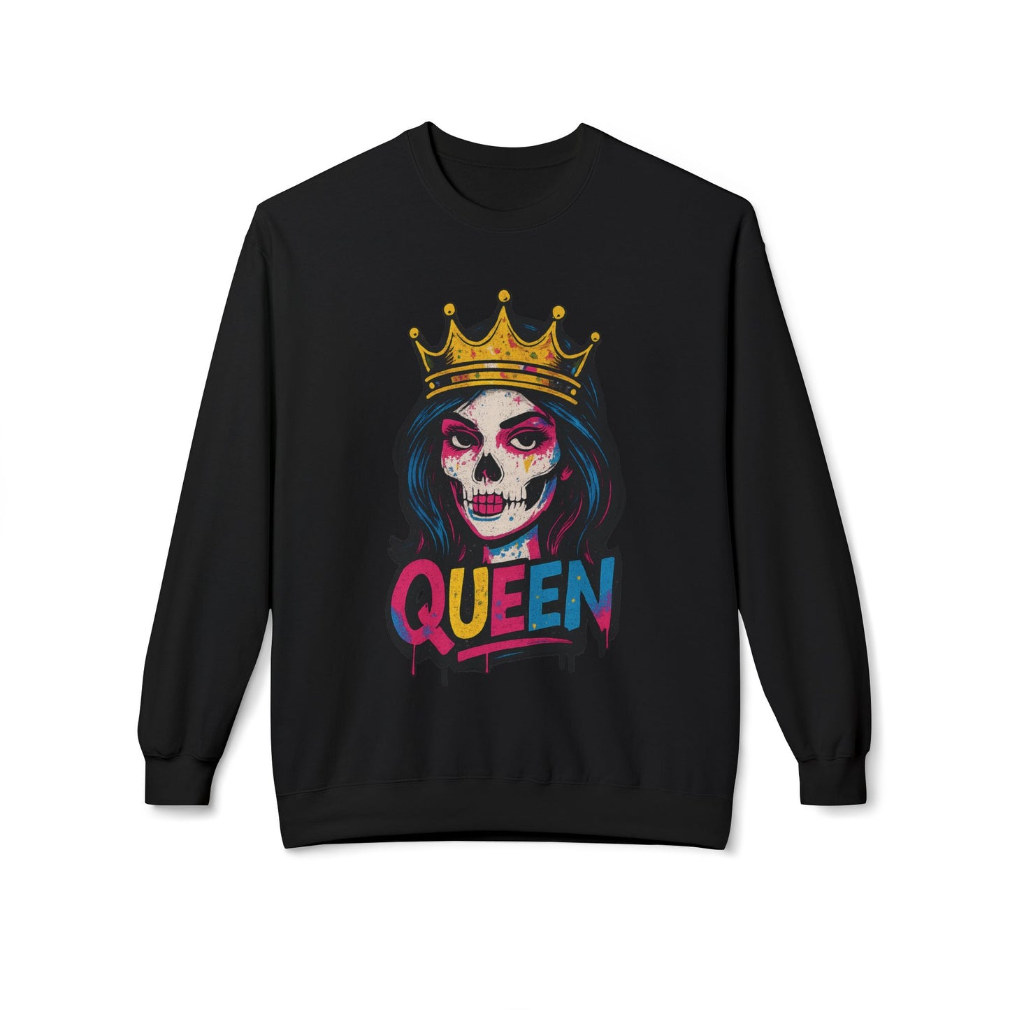 Colorful Skull King Unisex Crewneck Sweatshirt