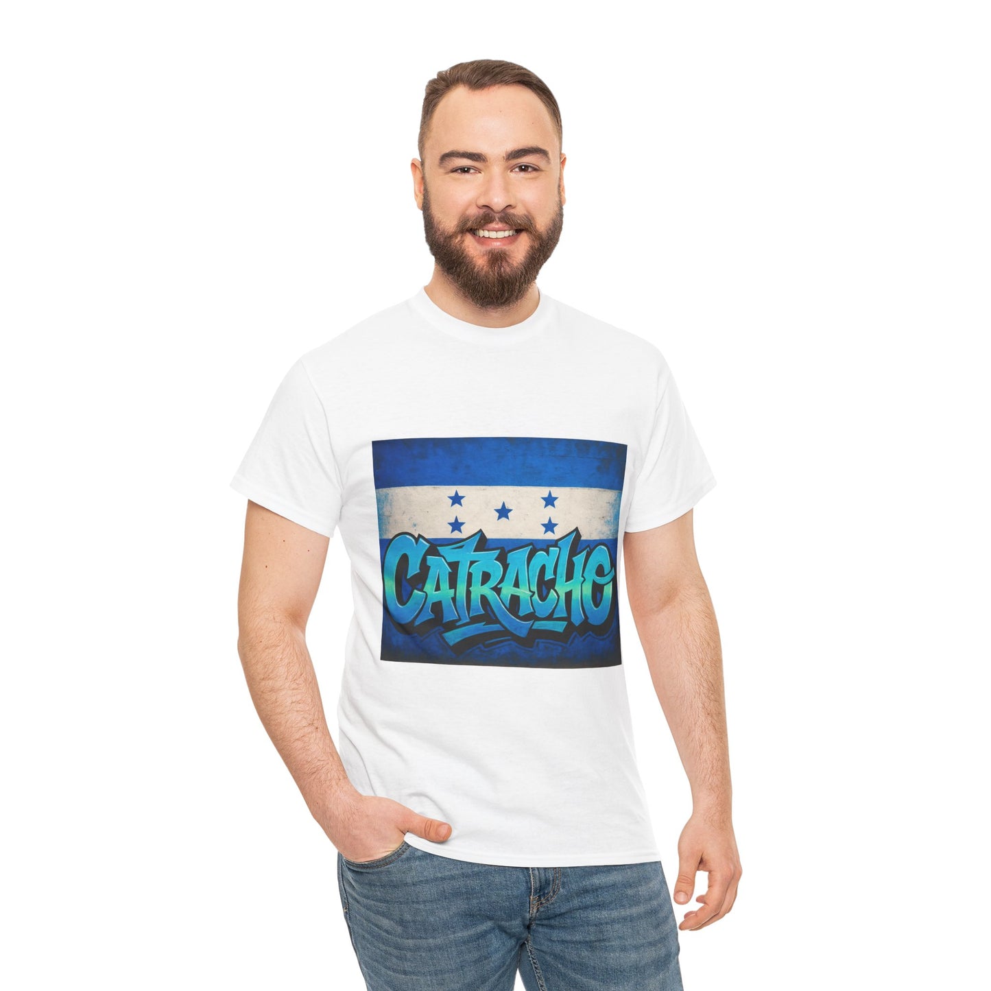 Catracho Unisex Heavy Cotton Tee - Honduras Pride Shirt, Casual Wear, Gift for Travelers, Unique Fashion Statement, Summer Attire