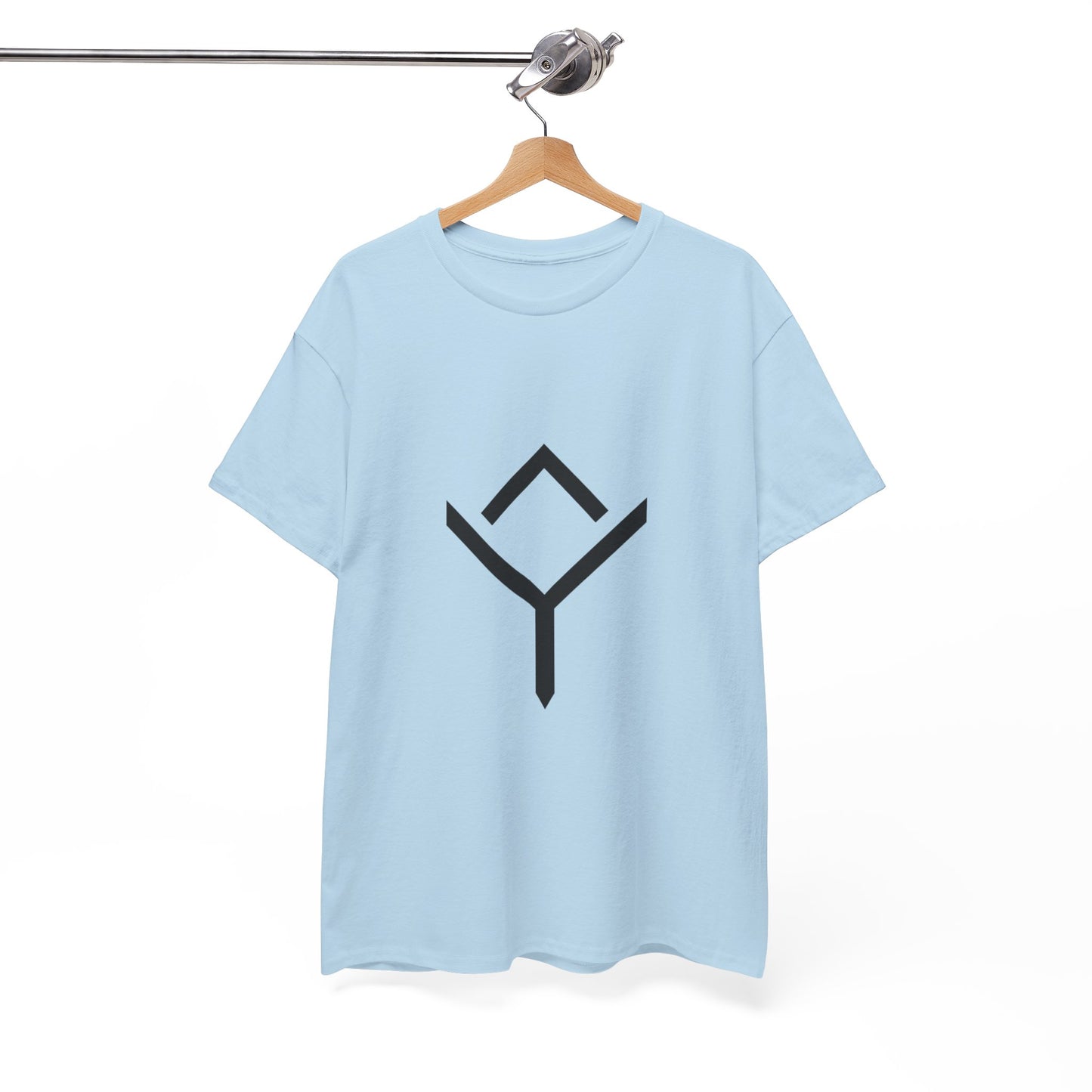 Minimalist Rune Symbol Tee — Positivity & Strength