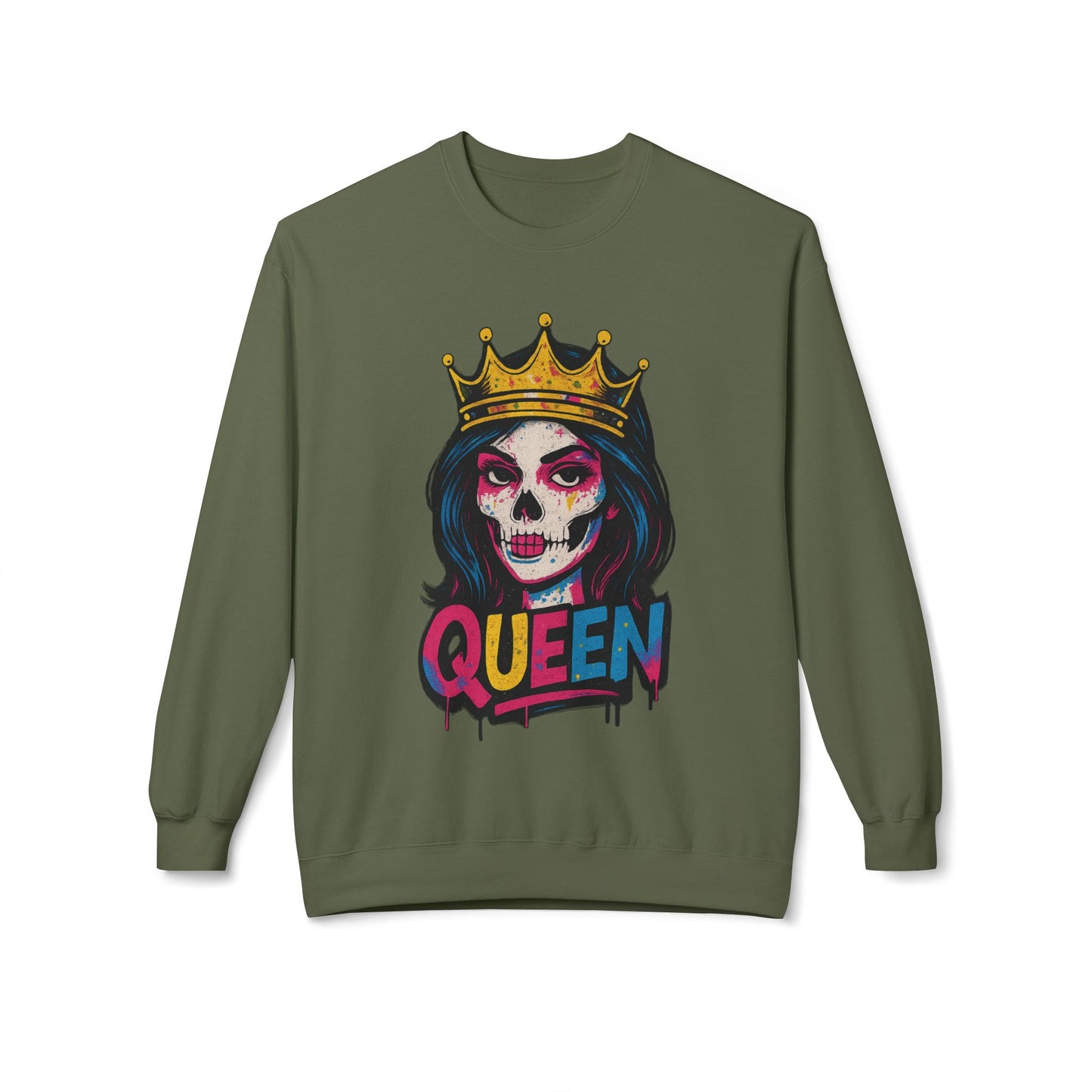 Colorful Skull King Unisex Crewneck Sweatshirt