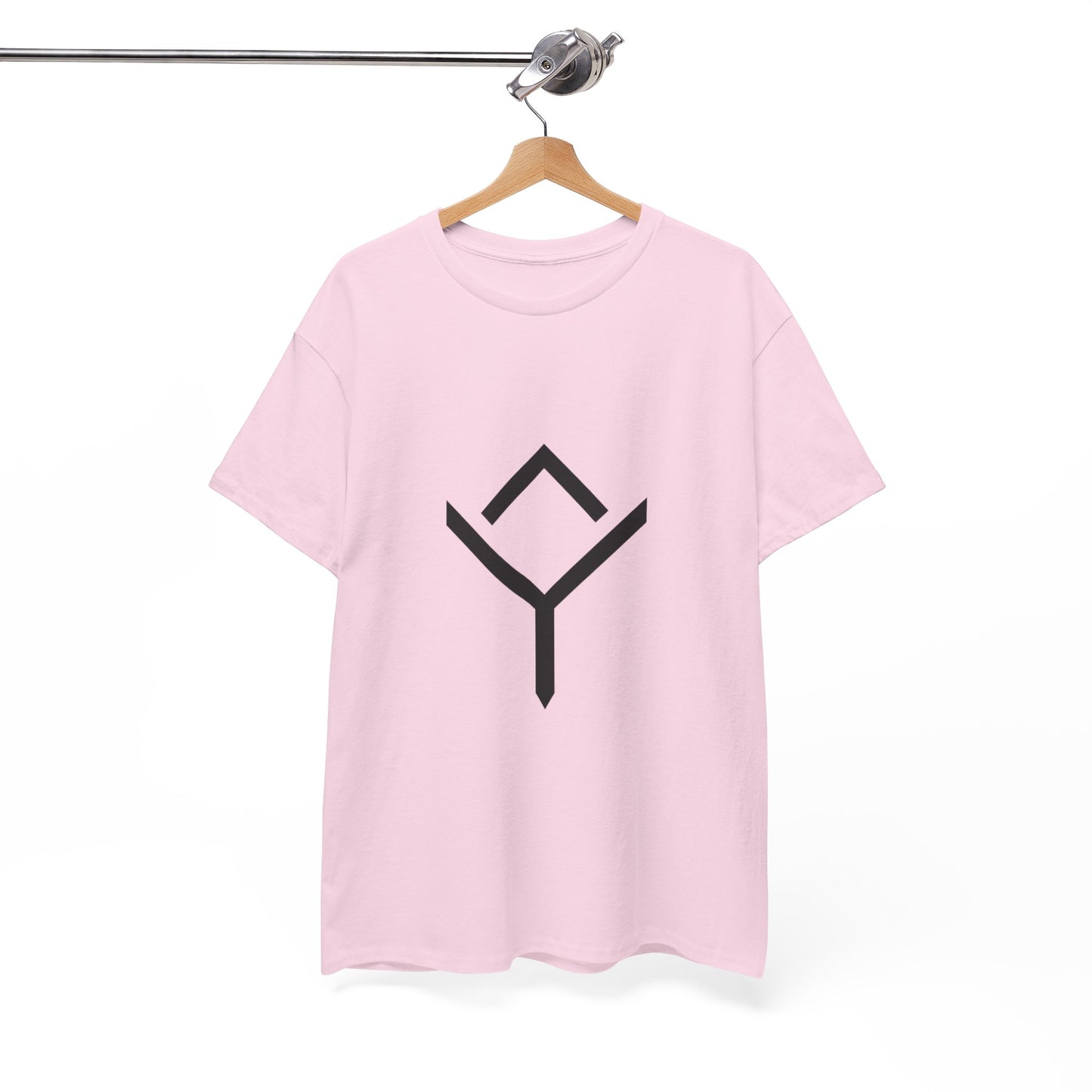 Minimalist Rune Symbol Tee — Positivity & Strength