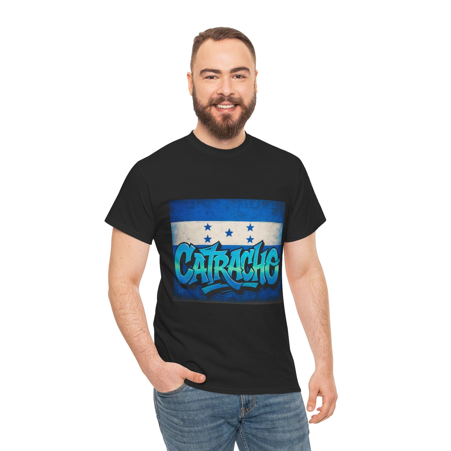 Catracho Unisex Heavy Cotton Tee - Honduras Pride Shirt, Casual Wear, Gift for Travelers, Unique Fashion Statement, Summer Attire