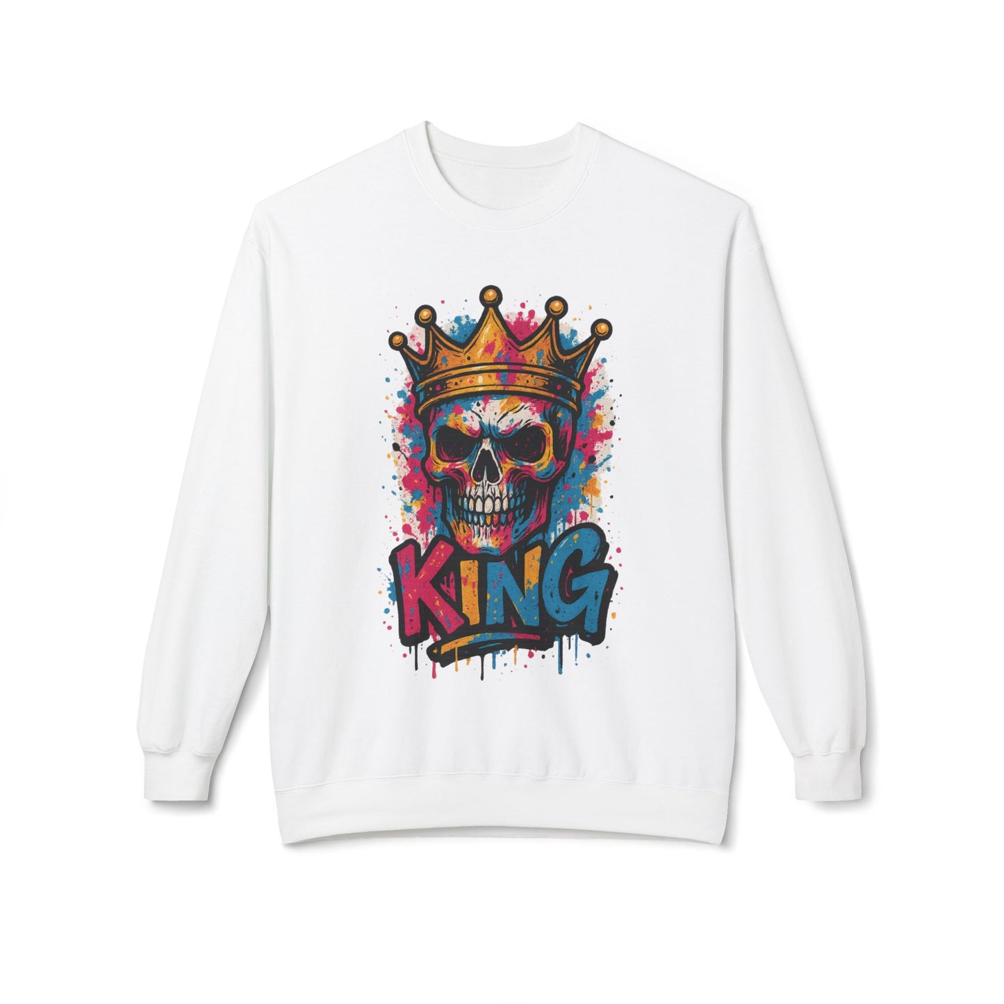 Skull King Fleece Crewneck Sweatshirt