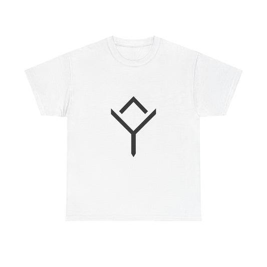 Minimalist Rune Symbol Tee — Positivity & Strength