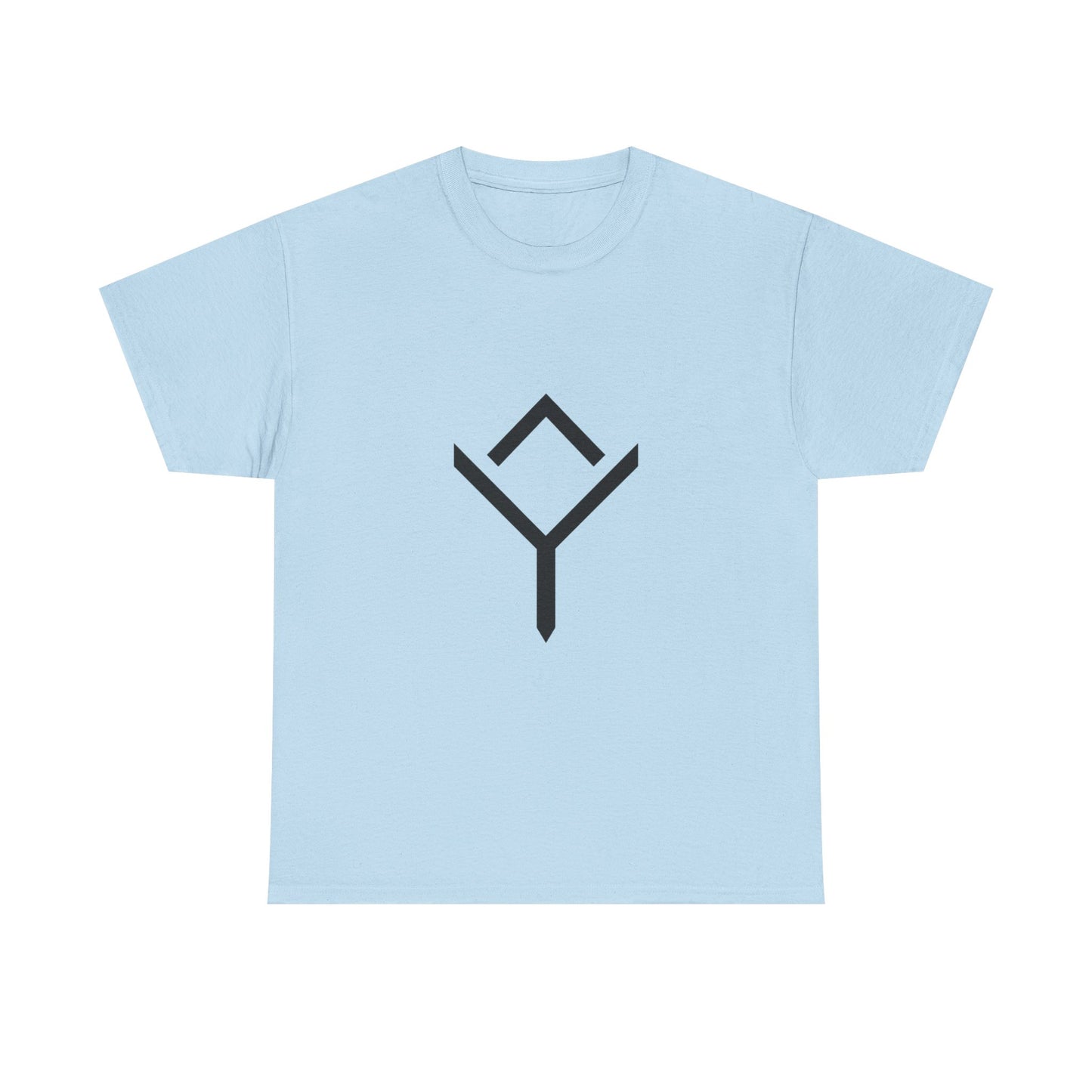 Minimalist Rune Symbol Tee — Positivity & Strength