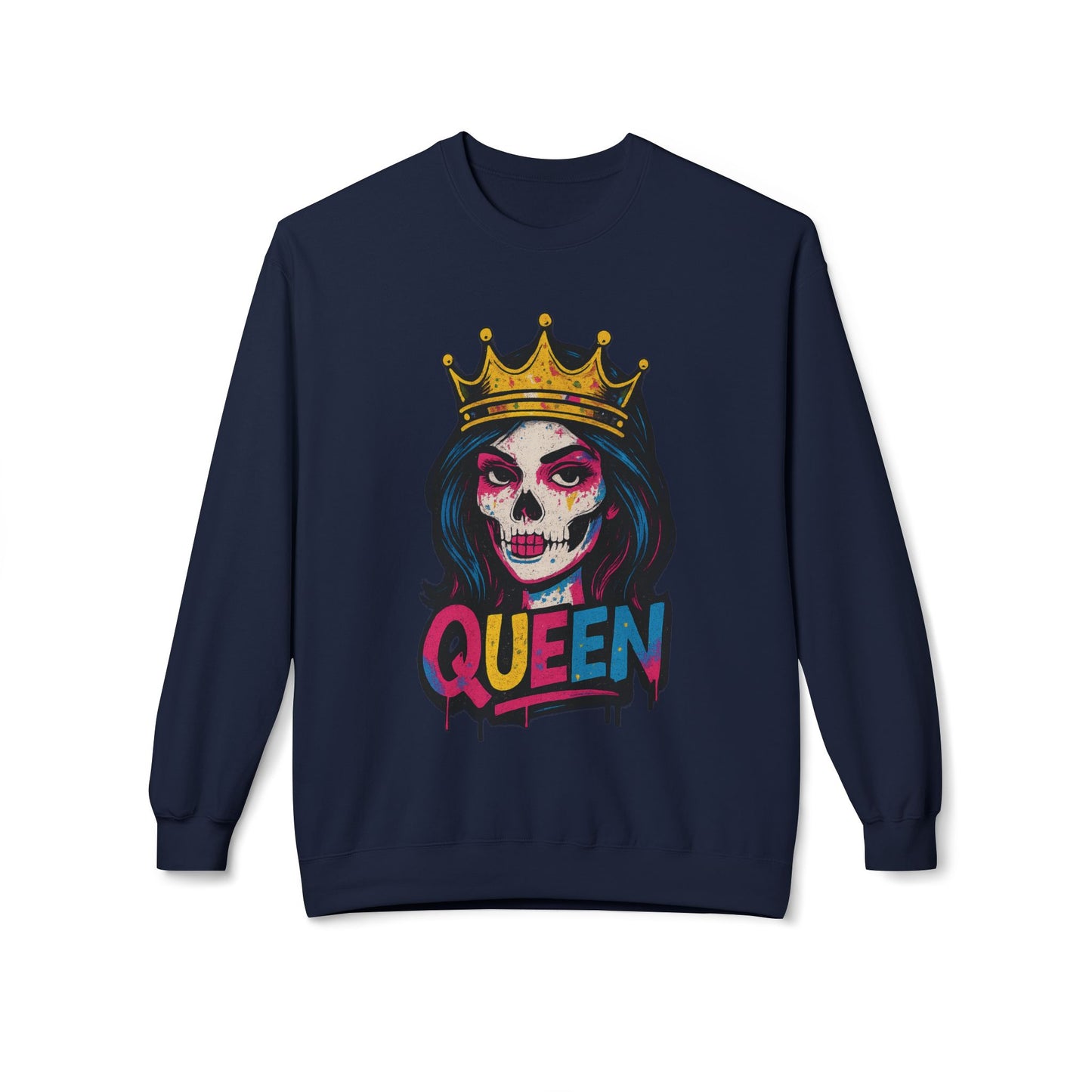Colorful Skull King Unisex Crewneck Sweatshirt
