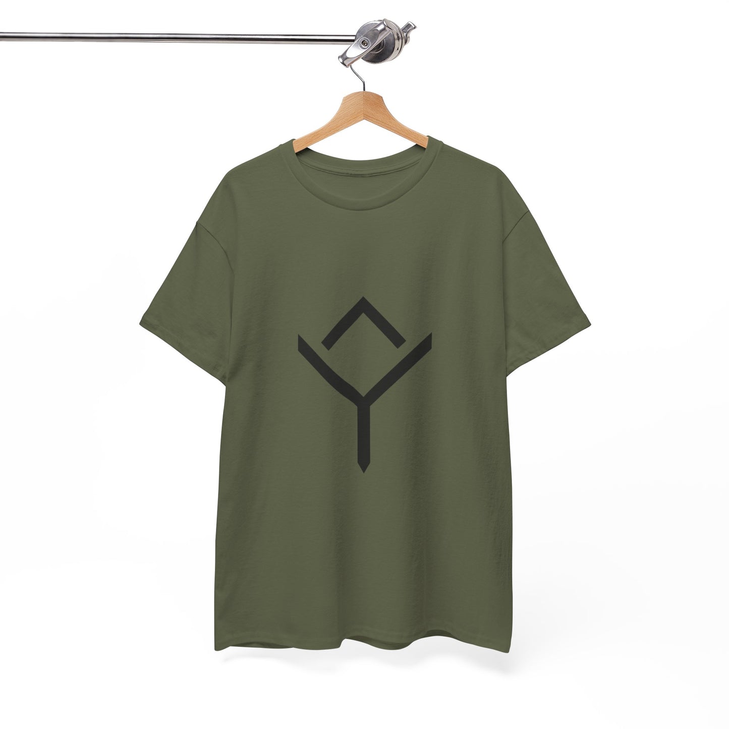 Minimalist Rune Symbol Tee — Positivity & Strength