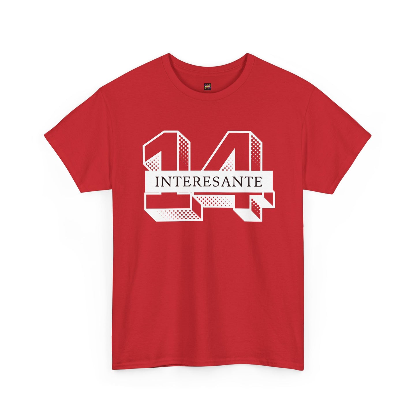 Unisex Heavy Cotton Tee: '14 Interesante' Graphic Tee, Casual Wear, Gift for Teens, Birthday T-Shirt, Artisanal Style