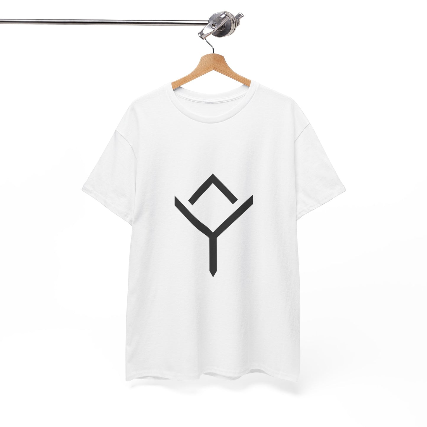 Minimalist Rune Symbol Tee — Positivity & Strength