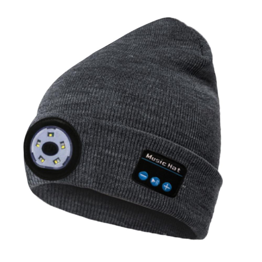 Wireless Bluetooth LED Beanie Hat with Speakers