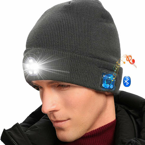Wireless Bluetooth LED Beanie Hat with Speakers
