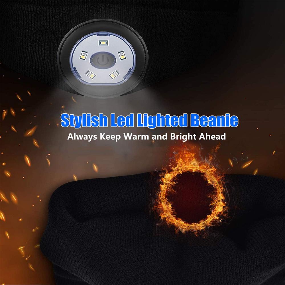 Wireless Bluetooth LED Beanie Hat with Speakers