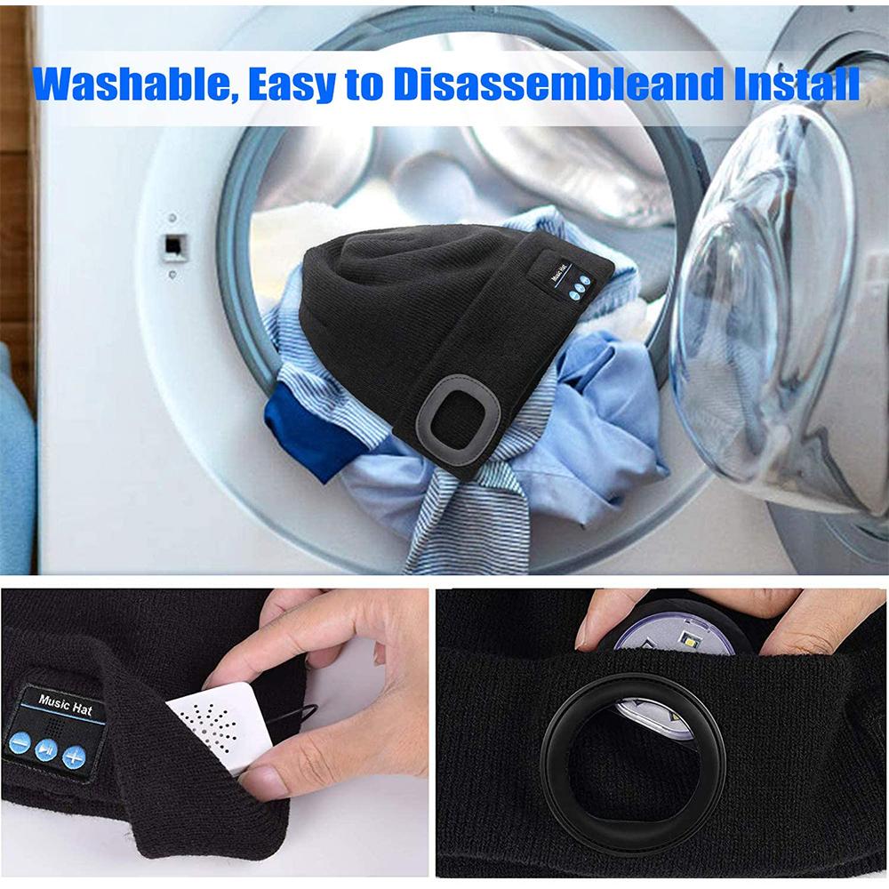 Wireless Bluetooth LED Beanie Hat with Speakers