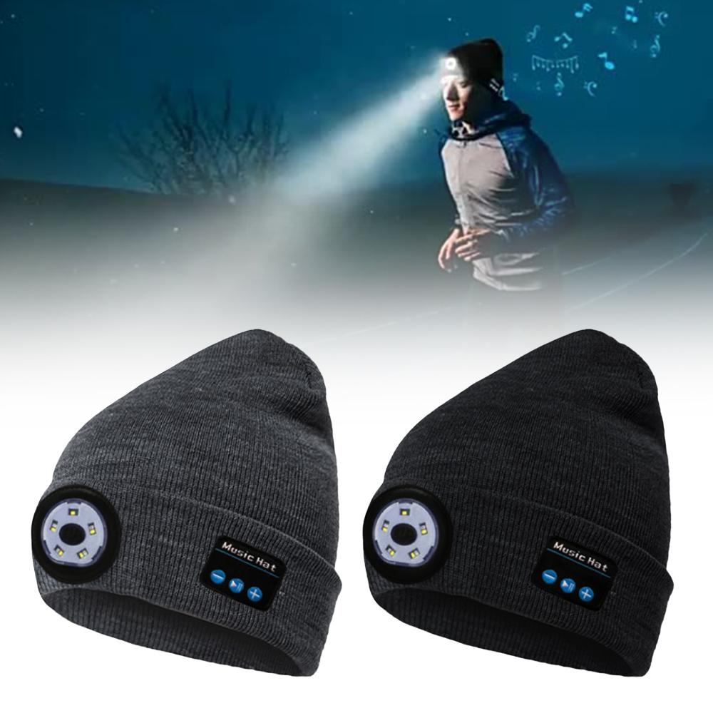 Wireless Bluetooth LED Beanie Hat with Speakers