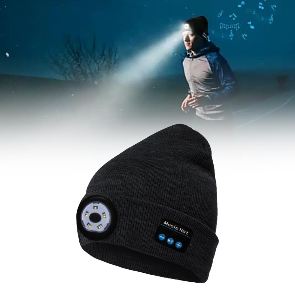 Wireless Bluetooth LED Beanie Hat with Speakers