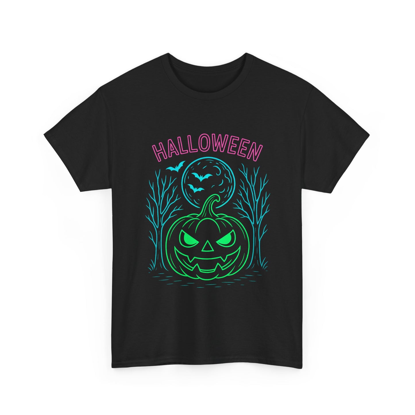 Halloween Pumpkin Tee, Unisex Cotton T-Shirt for Fall Parties, Spooky Season Apparel, Ghosts and Ghouls Shirt, October Celebration Top