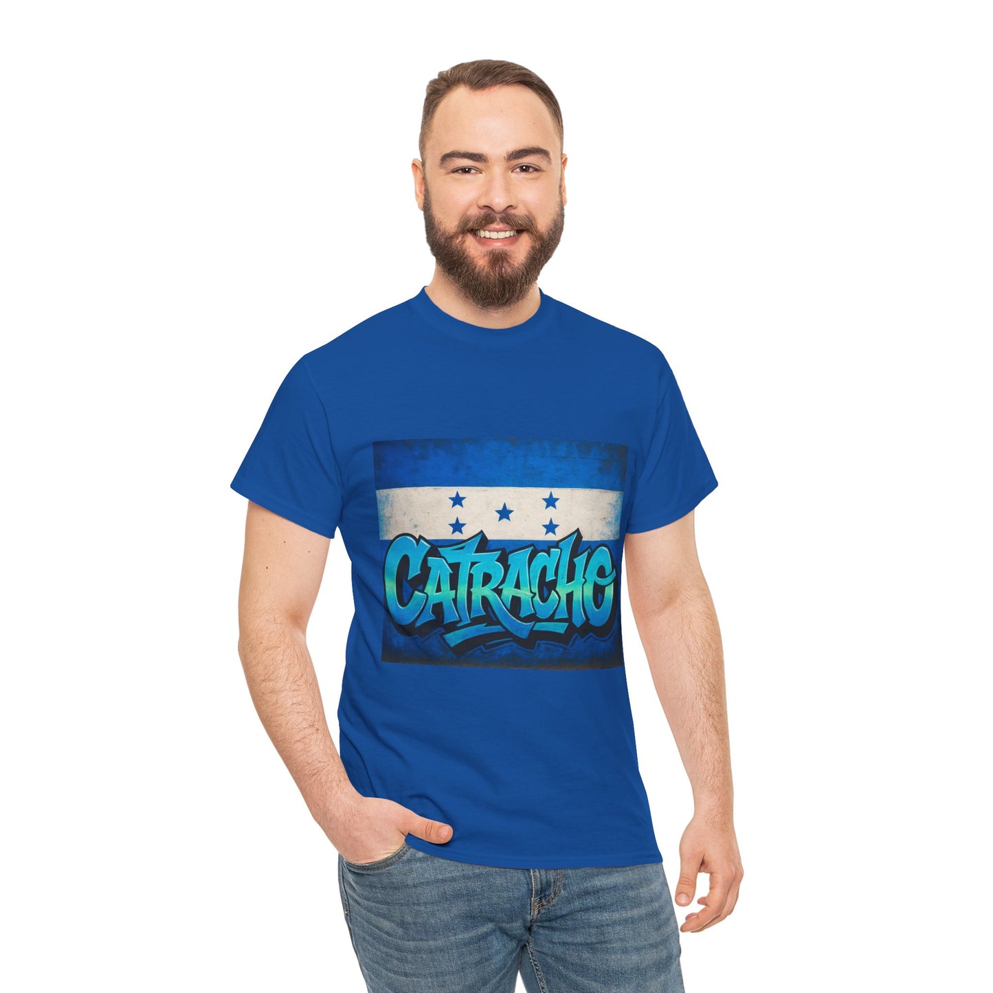 Catracho Unisex Heavy Cotton Tee - Honduras Pride Shirt, Casual Wear, Gift for Travelers, Unique Fashion Statement, Summer Attire
