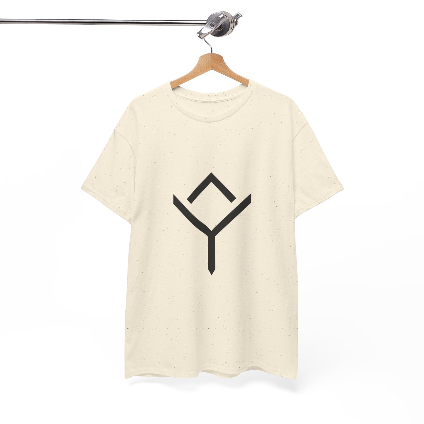 Minimalist Rune Symbol Tee — Positivity & Strength