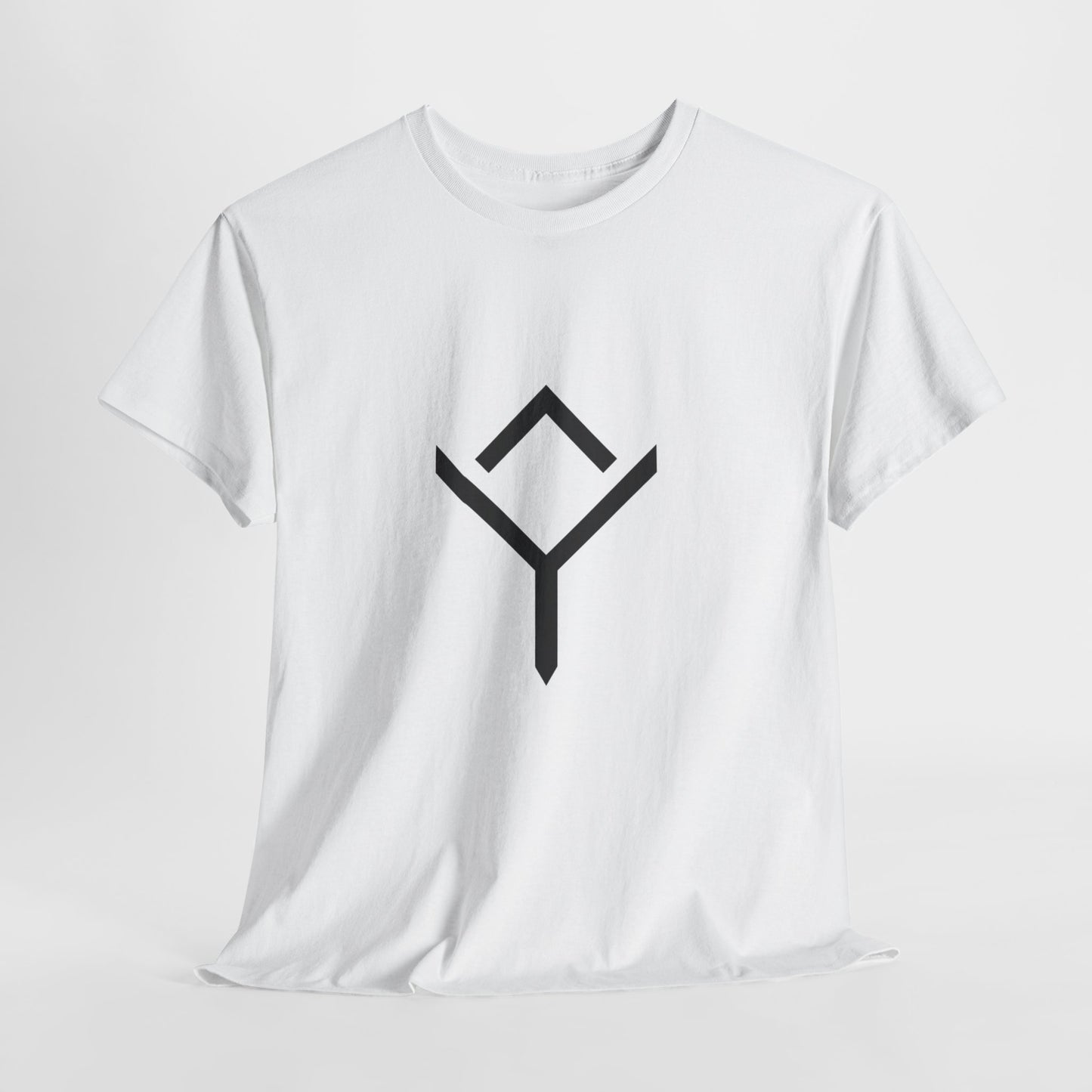 Minimalist Rune Symbol Tee — Positivity & Strength