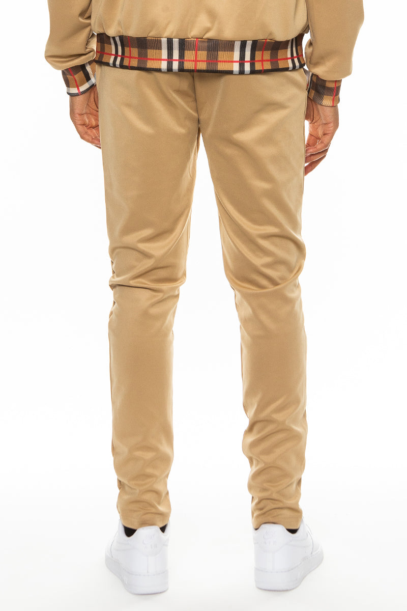 Men's Checkered Plaid Track Pants - Athletic Joggers