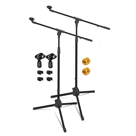 5Core Tripod Mic Stand 2Pcs Adjustable Holder Floor Microphone Boom