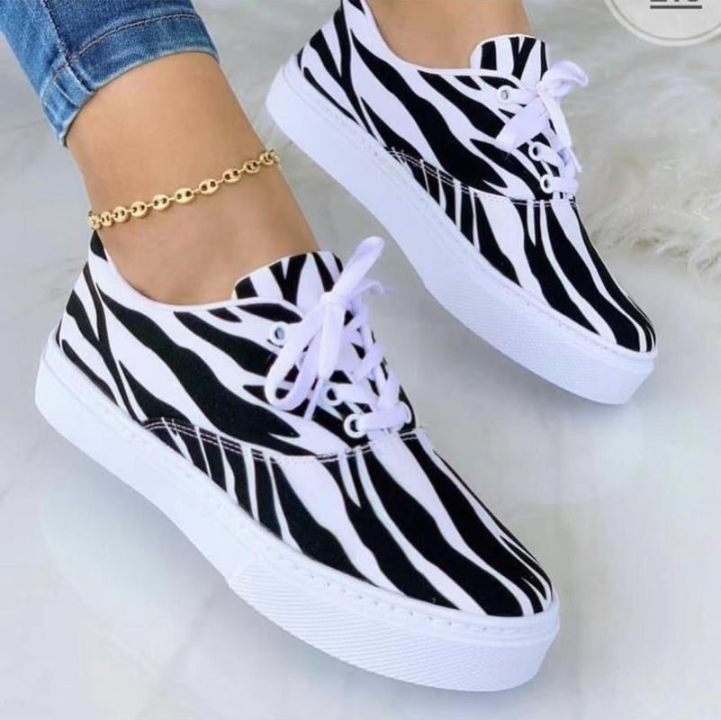 Women's Graffiti Print Fashion Sneakers - Casual Trainers