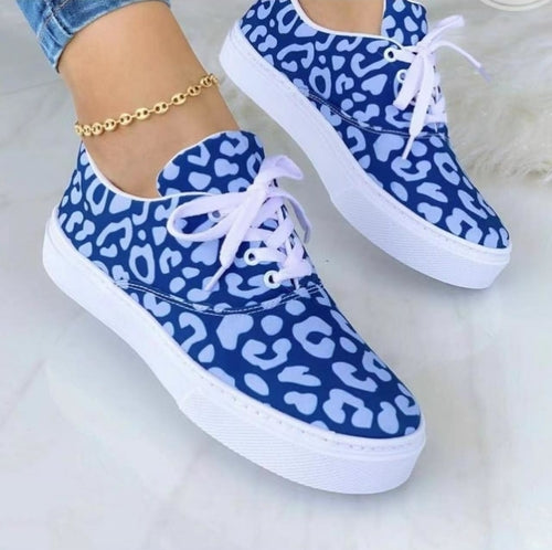 Women's Graffiti Print Fashion Sneakers - Casual Trainers
