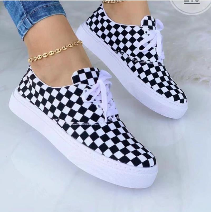Women's Graffiti Print Fashion Sneakers - Casual Trainers