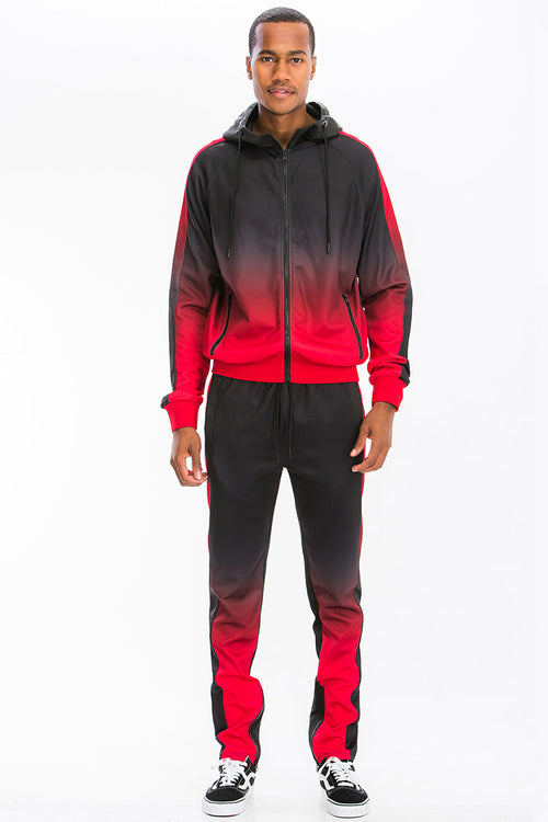 Ombre Hooded Tracksuit Set