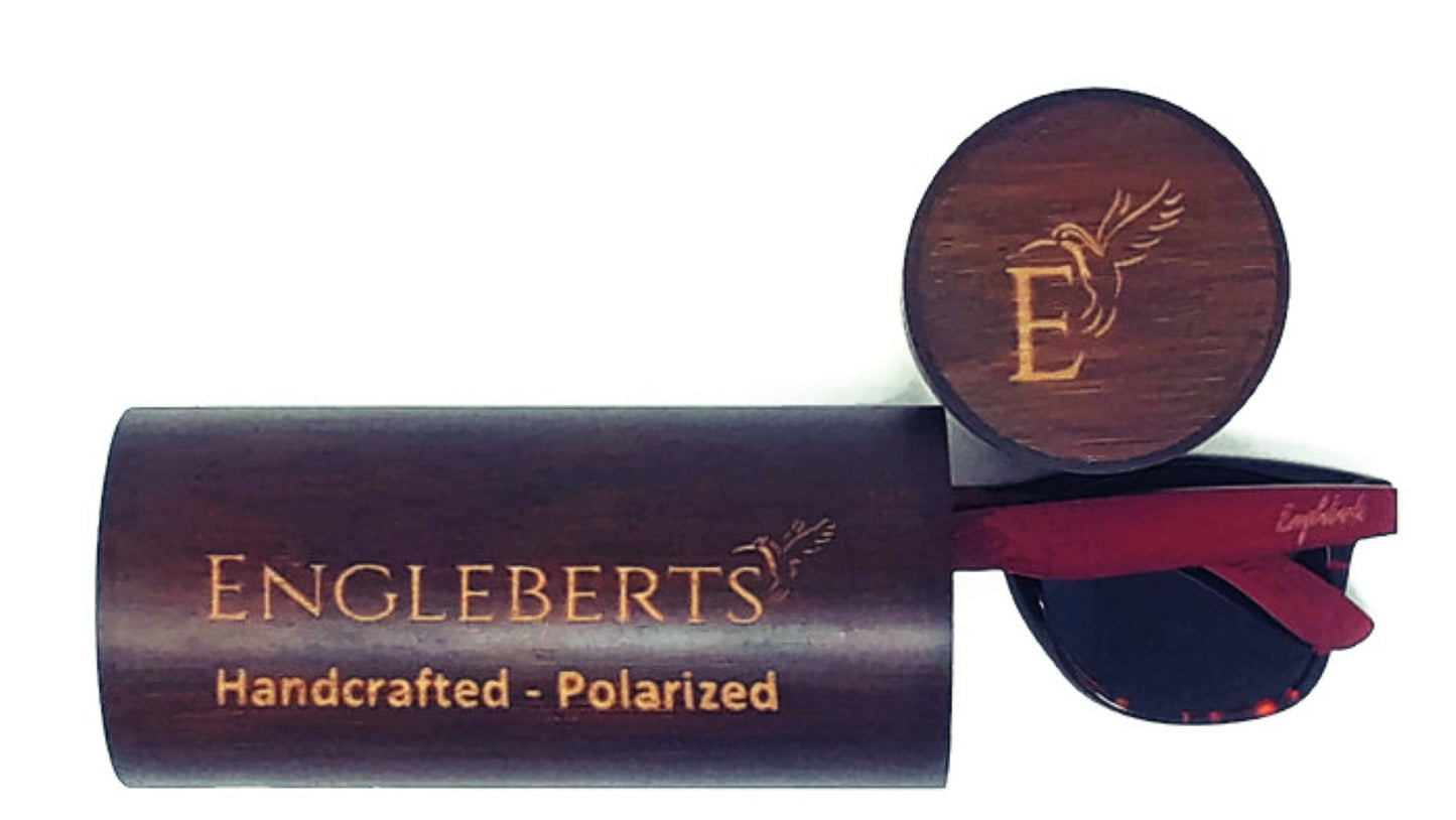 Engleberts Red Bamboo Polarized Sunglasses - Tortoise Frame Edition