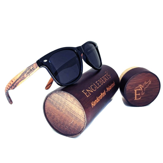 Engleberts Zebrawood Polarized Sunglasses - Stars & Stripes Edition