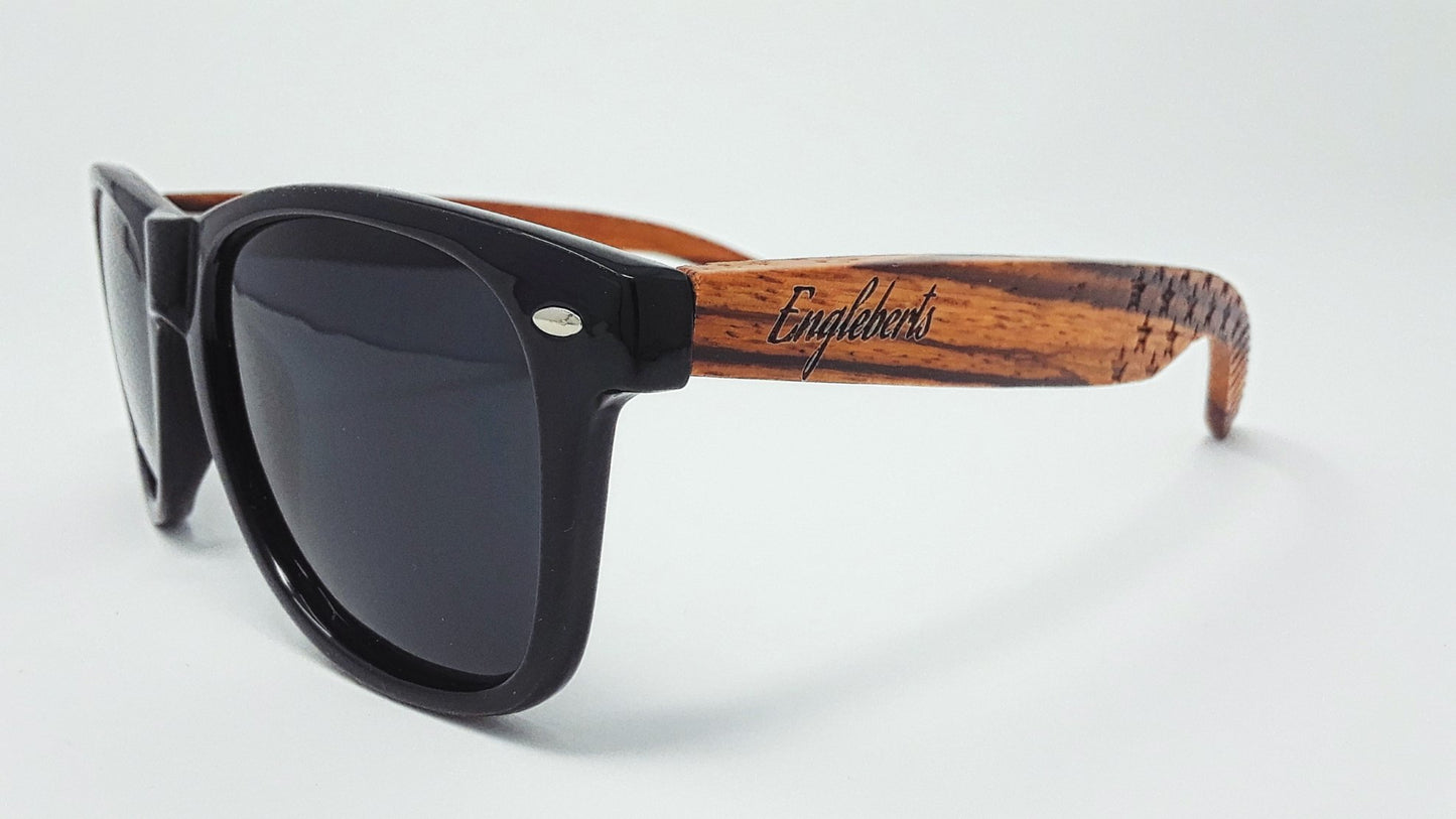 Engleberts Zebrawood Polarized Sunglasses - Stars & Stripes Edition