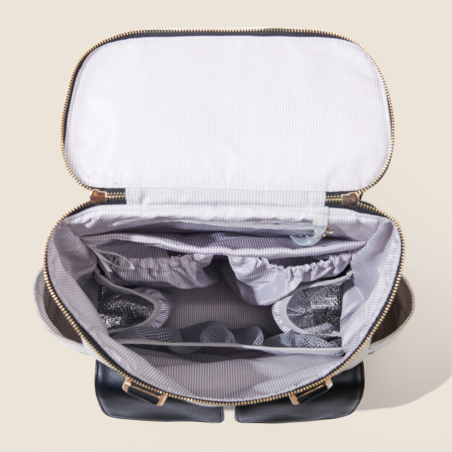 Premium Houndstooth Diaper Backpack - Water-Resistant Travel Bag