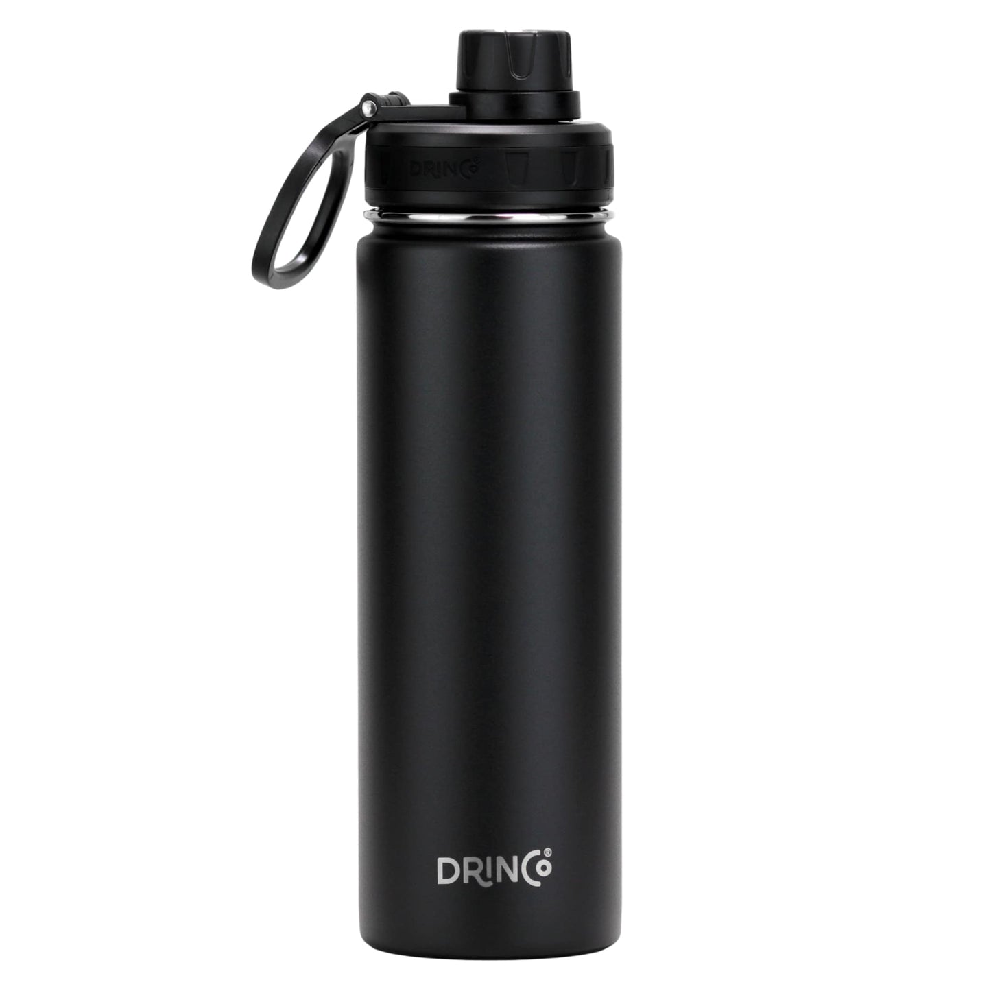 DRINCO 22oz Insulated Stainless Steel Water Bottle - Black