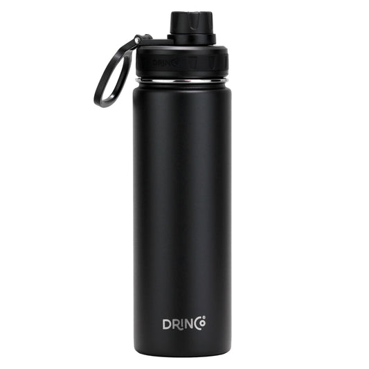 DRINCO 22oz Insulated Stainless Steel Water Bottle - Black