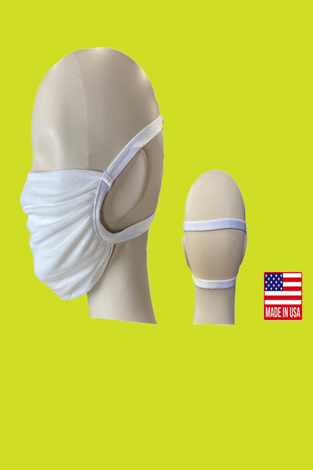 Stretchable elastic satin head loops washable reusable face mask